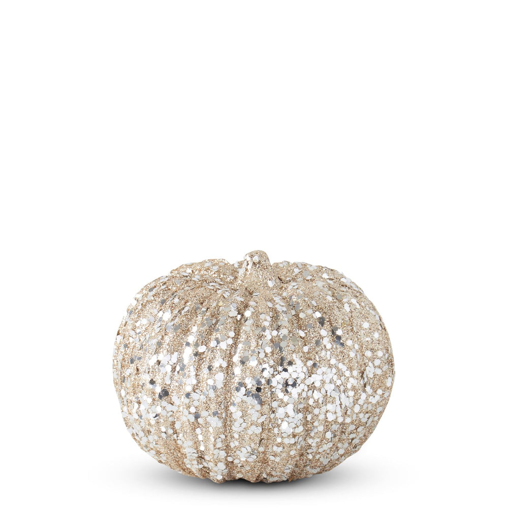 
            
                Load image into Gallery viewer, 4&amp;quot; Champagne Glitter &amp;amp; Sequin Pumpkin
            
        