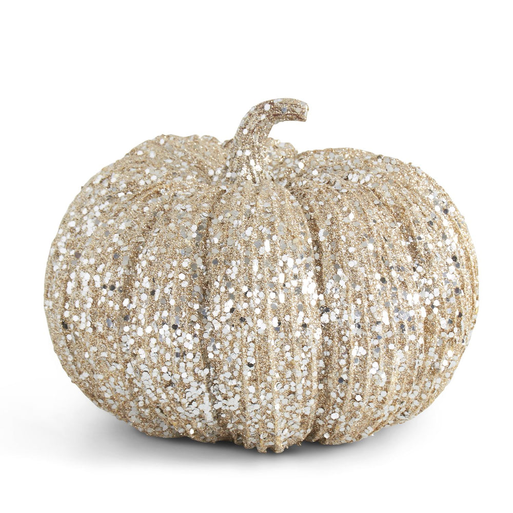 
            
                Load image into Gallery viewer, 8&amp;quot; Champagne Glitter &amp;amp; Sequin Pumpkin
            
        