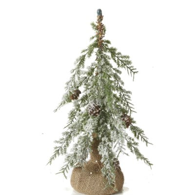 18" Frosted Pine Needle Tree