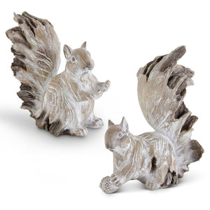
            
                Load image into Gallery viewer, Whitewashed Resin Sitting Squirrel (Multiple Styles)
            
        