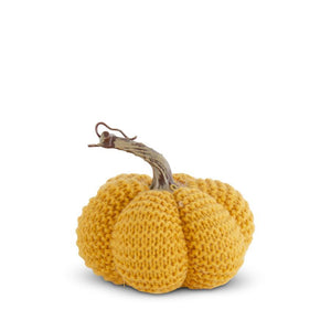 
            
                Load image into Gallery viewer, 5.75 Inch Golden Yellow Knit Stuffed Pumpkin
            
        