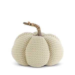 
            
                Load image into Gallery viewer, 7 Inch Cream Knit Stuffed Pumpkin
            
        