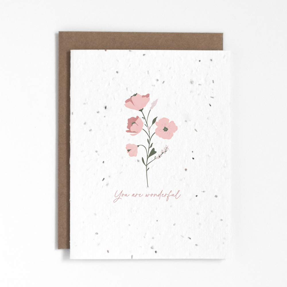 Plantable Greeting Card - You are Wonderful