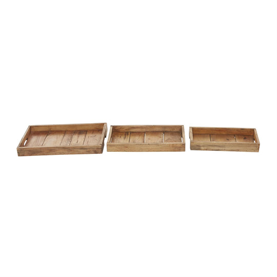 Brown Wood Living Room Decor Tray (Multiple Sizes)