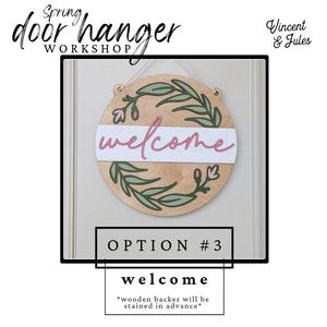 Vincent & Jules | Floral Door Hanger Workshop (Saturday, Mar., 15th @ 2 PM)