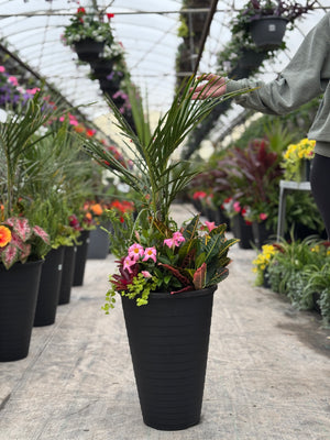 14” Adele Round Tropical Spindle Palm Mix (Multiple Colours)