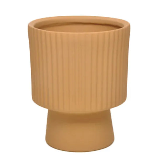 6" Hilda Pedestal Pot (Goldenrod)