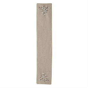 70" Cotton Beaded Christmas Tree Table Runner