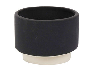4.25" 2 Tone Matte Ceramic Pot