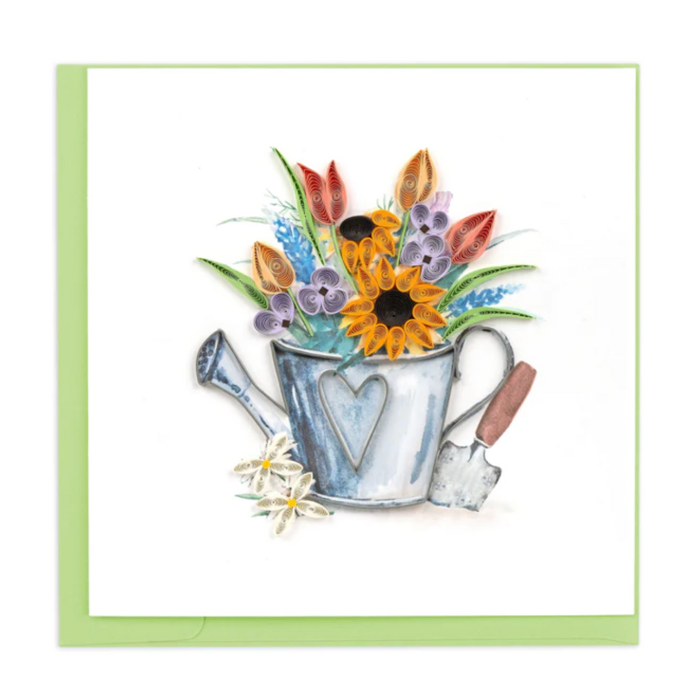 Quilling Card: Garden Watering Can