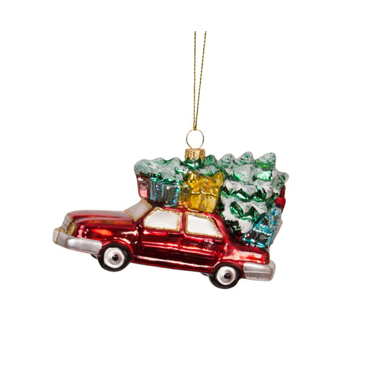 Vintage Car With Tree Ornament