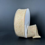 1.5" x 10Y Ivory Fuzzy Felt Ribbon