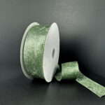 1.5" x 10 y Sage Unwired Dual Side Velvet Ribbon