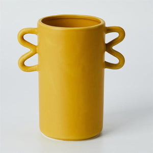 5.6" Cylinder Ceramic Vase (Mustard)