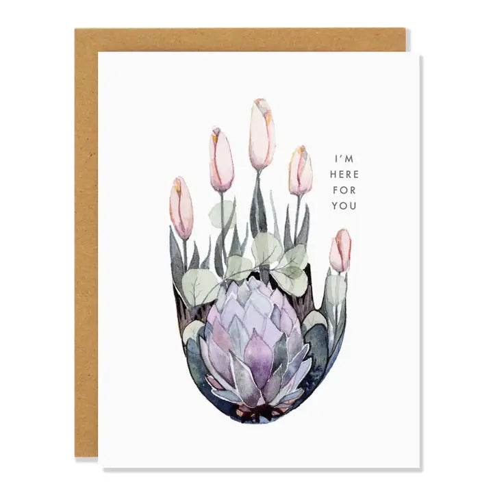 Sarah Voyer Paper Greeting Card:  Here For You