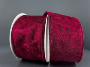 2.5" x 10yds Burgundy  Lush Velvet