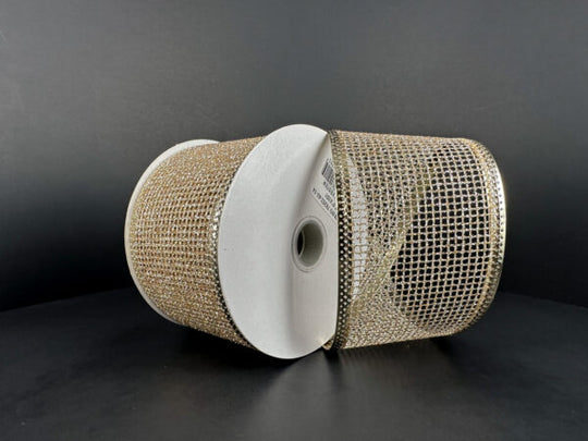 2.5"x 10Y Gold Glitter Net