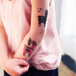 Alpaca and Cactus - Tempory tattoos