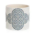 
            
                Load image into Gallery viewer, Large Terracotta Mosaic Design Planter Pot White/Blue
            
        