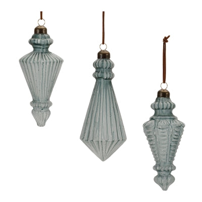 Glass Drop Ornament ( Asst )