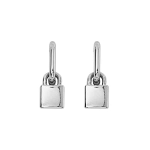 Lock Earrings: Gold