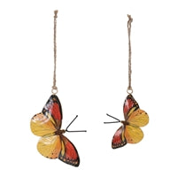 Butterfly Ornament Orange & Yellow ( 2 sizes )