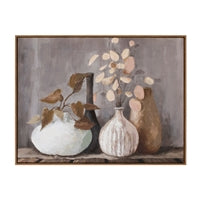 Foliage in Vases Print 32.5"L x 24.5" H Polyester/Wood