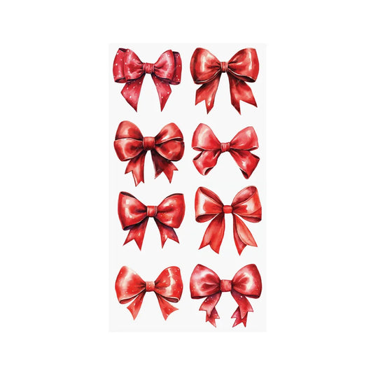 5x8 Holiday Bow Printed Guest Napkin 16Pk