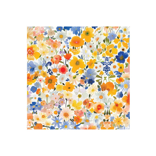 Yellow Spring Floral Printed Lunch Napkin 20Pk