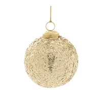 4" Gold Glass Ball Ornament