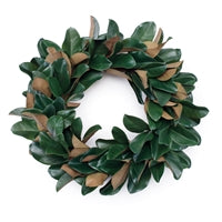 24" Polyester Magnolia Leaf Wreath - Florals and Foliage