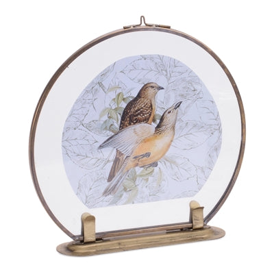 Frame w/Art 7.5"L x 7"H Copper/Iron/Glass