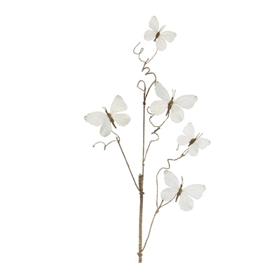28"H Butterfly Spray (White)