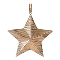 8" Gold Metal Star Ornament