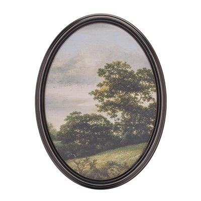 Oval Landscape Print 17"H  ( MDF/Wood )