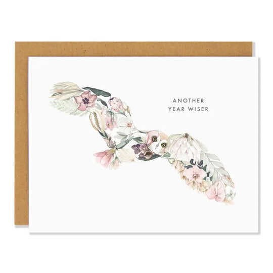 Sarah Voyer Paper Greeting Card:  Owl Birthday