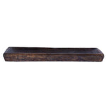 21.5"L x 7.75"W Antique Brown Paulownia Rectangle Tray