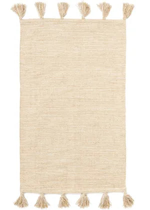 24 x 36 Beige/Natural Rug w/Tassels