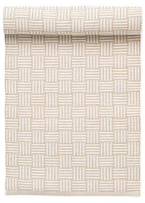 Delacruz Table Runner Geo Stripe (Taupe/White)
