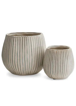 5 x 5 Beige/Brown Ceramic Planter