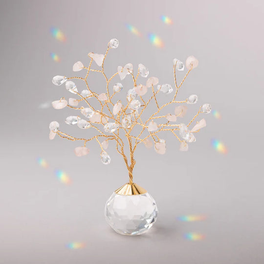 Scout: Suncatcher Tree of Life - Rose Quartz/Love/Gold