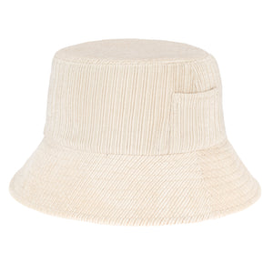 Women's Cozy & Chic Bucket Hat with Side Pocket - Cream