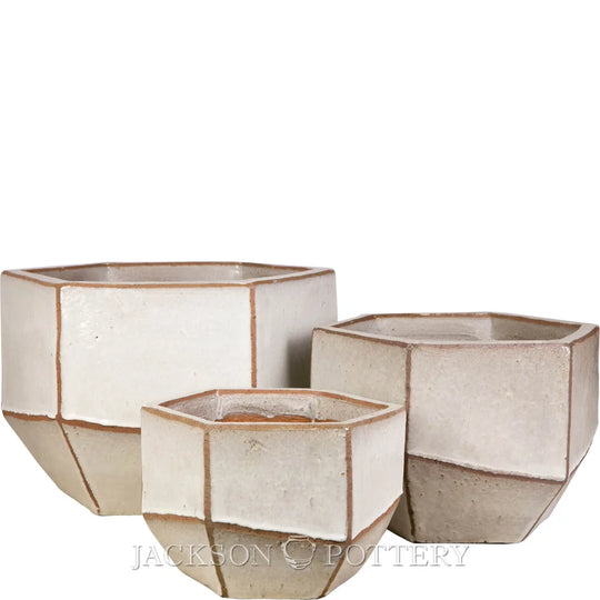 19"  Gemini Planter - Antique White