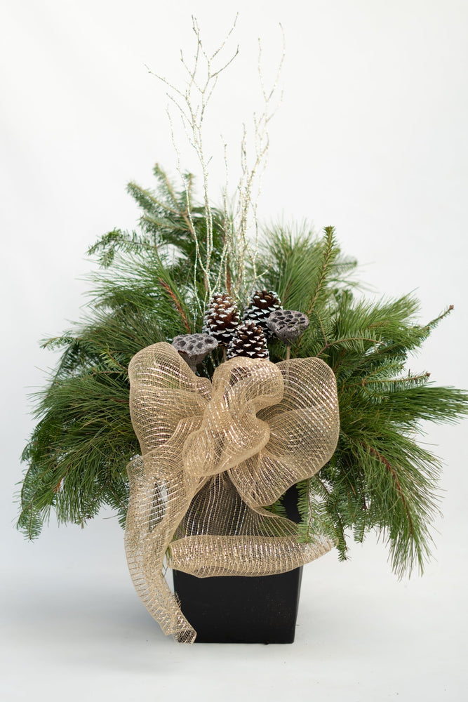 10" Square Winter Planter - Epilepsy Southwestern Ontario (ESWO)