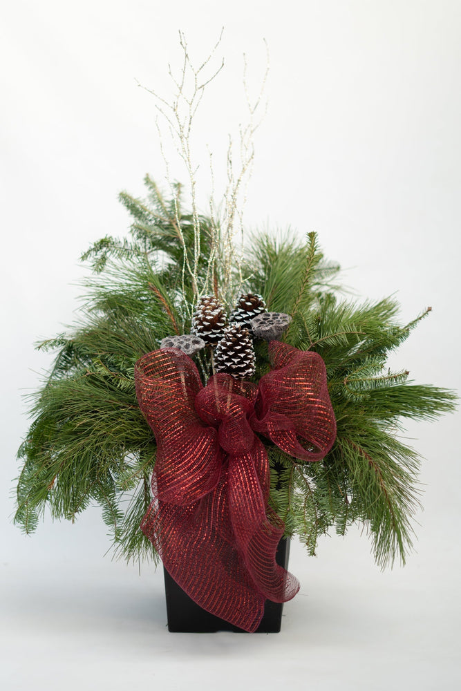 10" Square Winter Planter - Epilepsy Southwestern Ontario (ESWO)