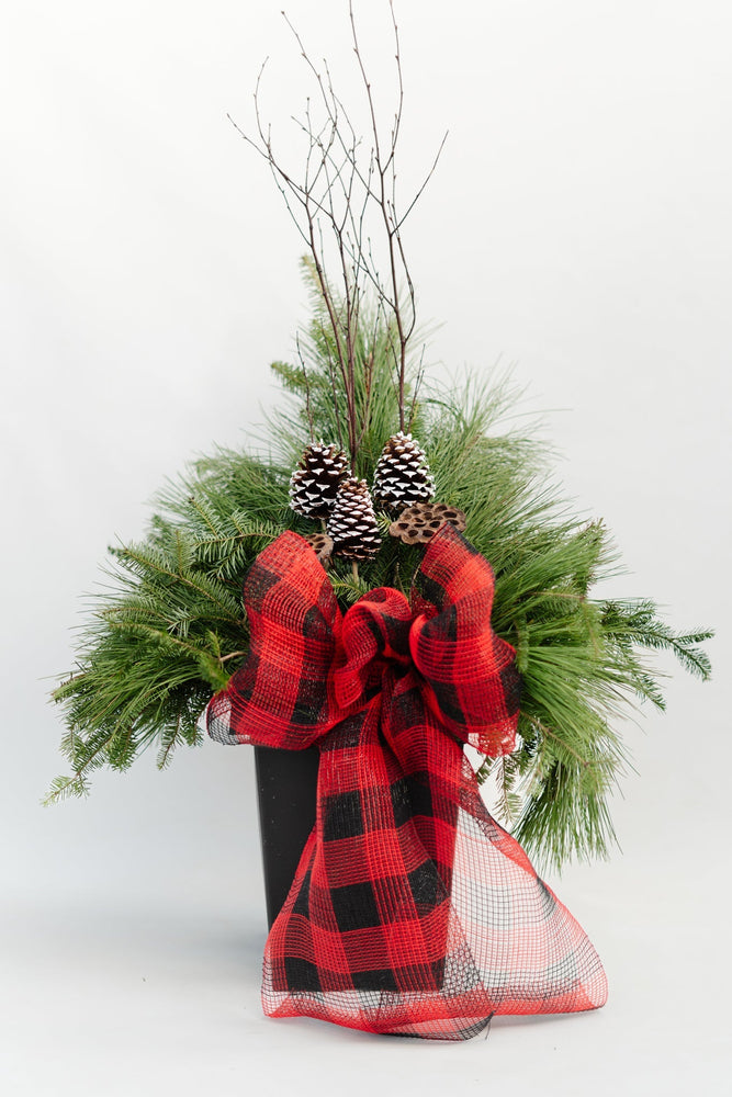 10" Square Winter Planter - Epilepsy Southwestern Ontario (ESWO)