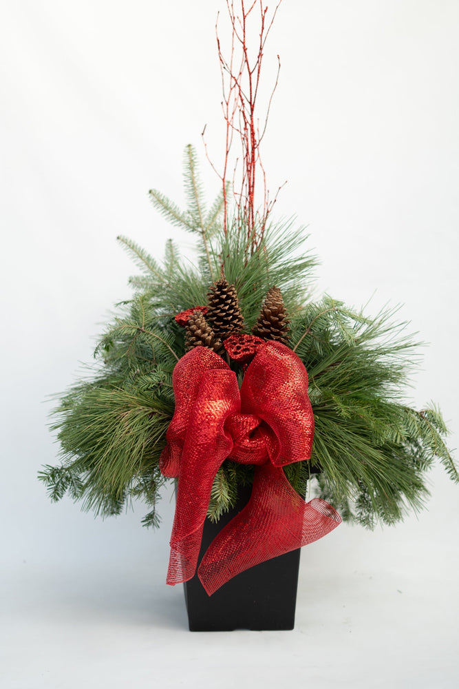 10" Square Winter Planter - Epilepsy Southwestern Ontario (ESWO)