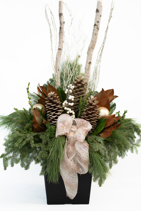 14" Square Winter Planter