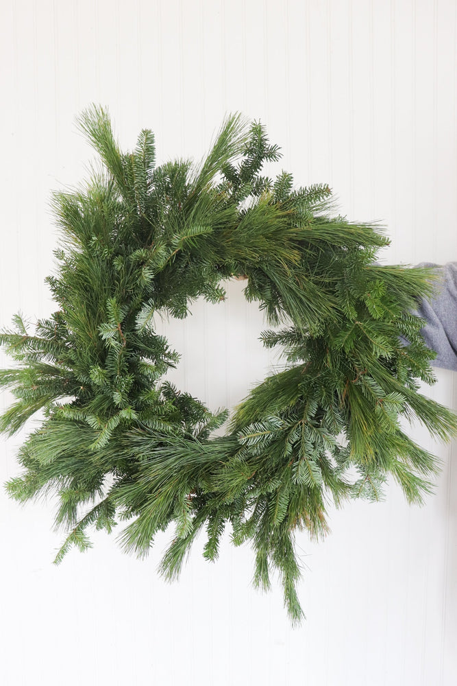 14" Mixed Wreath Plain - Belle River Jr Canadiens