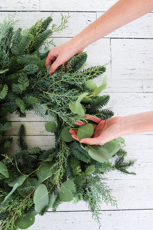 14" Mixed Eucalyptus Wreath - Colchester North Public School